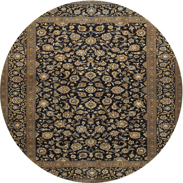 Square Machine Washable Traditional Orange Brown Rug, wshtr507