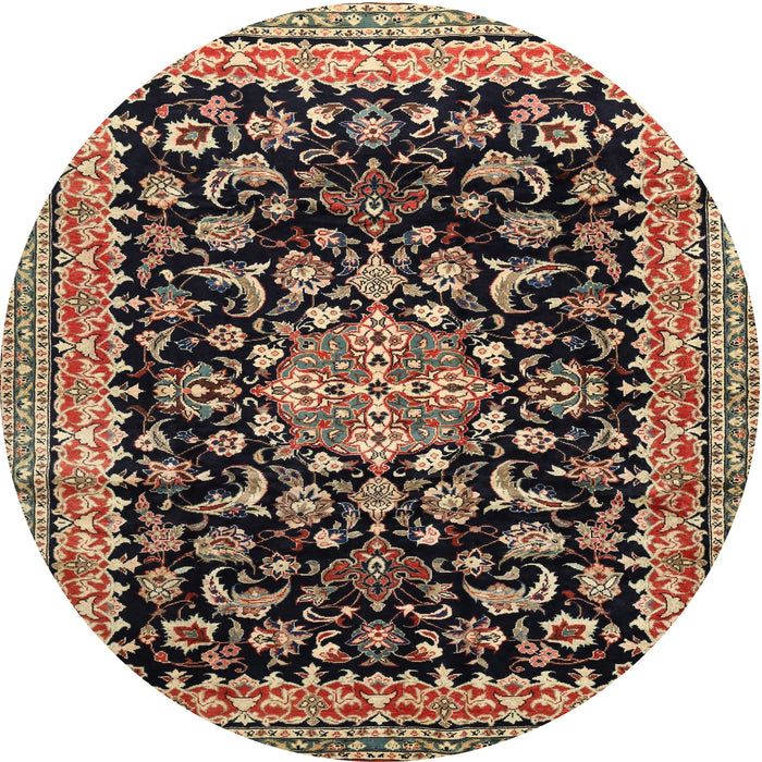 Square Machine Washable Traditional Night Red Rug, wshtr515