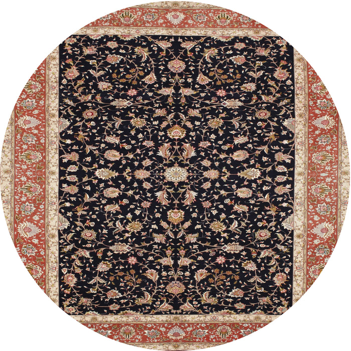 Round Traditional Bakers Brown Persian Rug, tr52