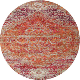 Square Machine Washable Traditional Red Rug, wshtr537