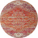 Round Traditional Red Persian Rug, tr537