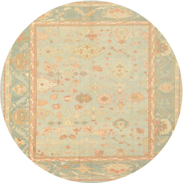 Square Machine Washable Traditional Brown Gold Rug, wshtr540