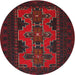 Round Traditional Taupe Brown Persian Rug, tr541