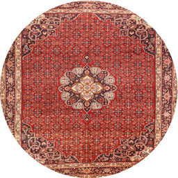 Square Machine Washable Traditional Sunrise Orange Rug, wshtr547