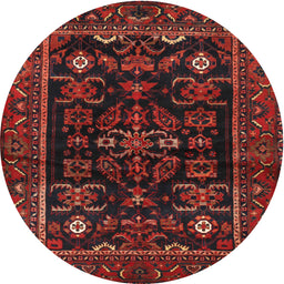 Square Machine Washable Traditional Sepia Brown Rug, wshtr552