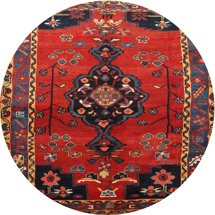 Round Traditional Brown Persian Rug, tr559
