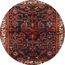 Square Machine Washable Traditional Brown Rug, wshtr567