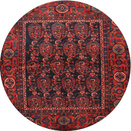 Square Machine Washable Traditional Sepia Brown Rug, wshtr569