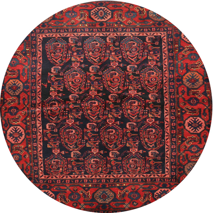 Square Machine Washable Traditional Sepia Brown Rug, wshtr569