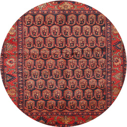 Square Machine Washable Traditional Sienna Brown Rug, wshtr587