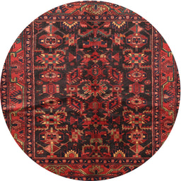 Square Machine Washable Traditional Sepia Brown Rug, wshtr598