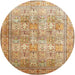 Round Traditional Red Persian Rug, tr59