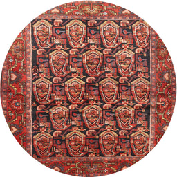 Square Machine Washable Traditional Rust Pink Rug, wshtr608