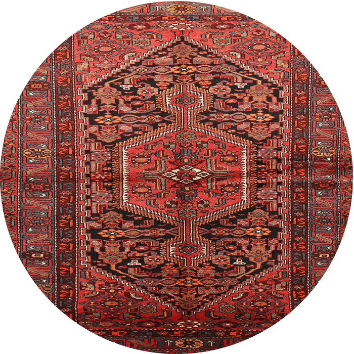 Round Traditional Red Persian Rug, tr614