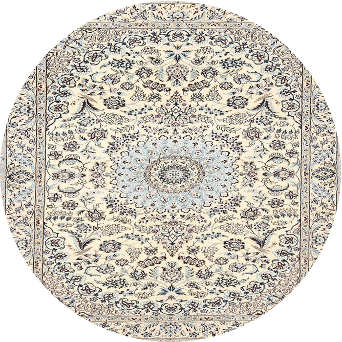 Round Traditional Gold Medallion Rug, tr618