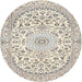 Round Traditional Gold Medallion Rug, tr618