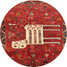 Square Machine Washable Traditional Red Rug, wshtr630