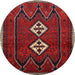 Square Machine Washable Traditional Red Rug, wshtr636