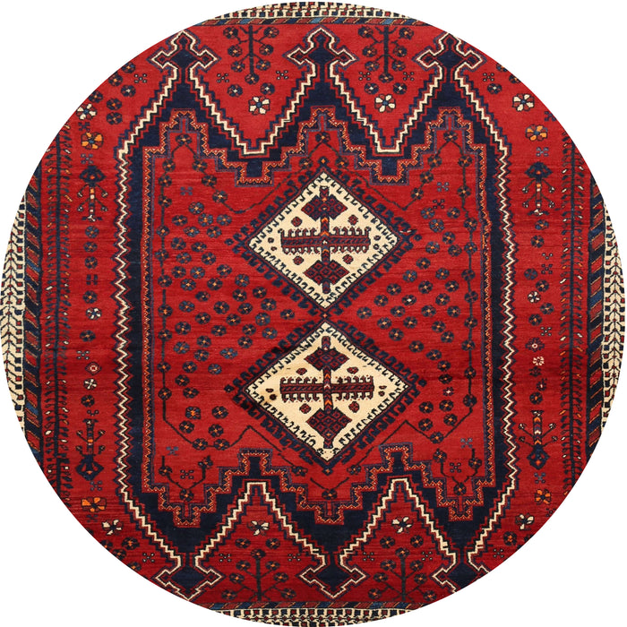 Round Traditional Red Persian Rug, tr636