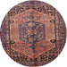 Square Machine Washable Traditional Copper Red Pink Rug, wshtr639