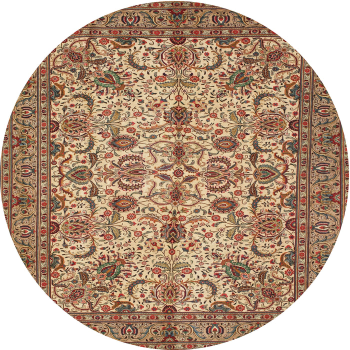Square Machine Washable Traditional Dark Sienna Brown Rug, wshtr63