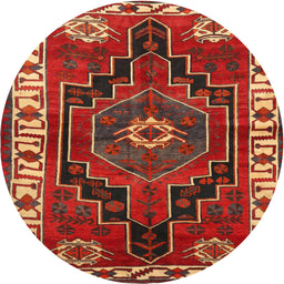 Square Machine Washable Traditional Red Rug, wshtr644