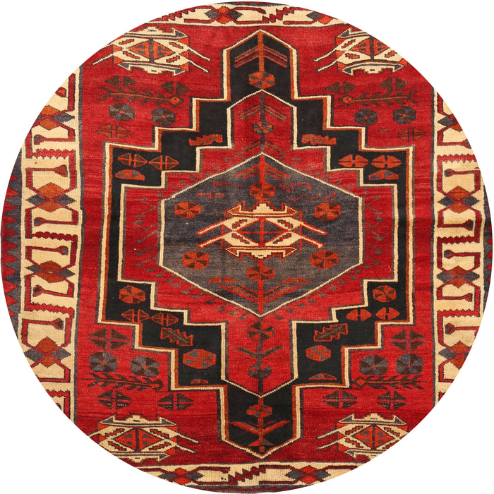 Round Traditional Red Persian Rug, tr644