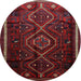 Round Traditional Red Southwestern Rug, tr650