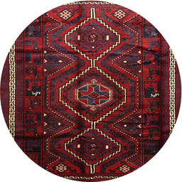 Square Machine Washable Traditional Red Rug, wshtr650