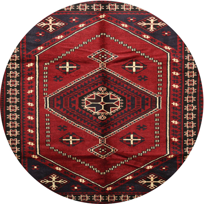 Square Machine Washable Traditional Red Rug, wshtr651