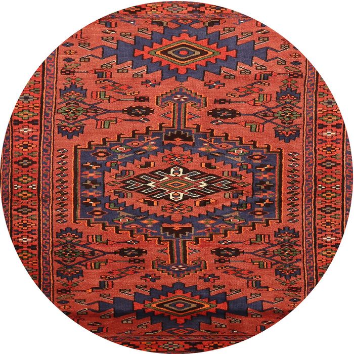 Round Traditional Red Persian Rug, tr666