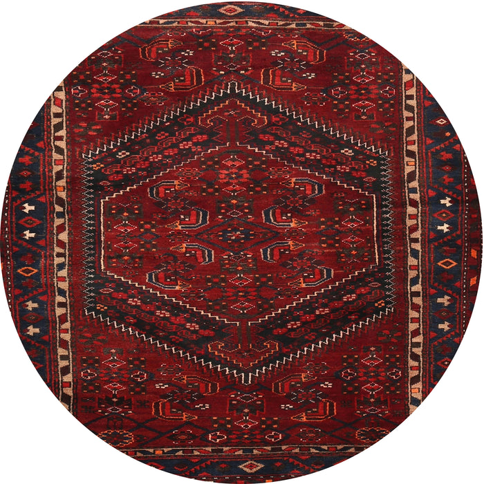 Round Traditional Bakers Brown Persian Rug, tr667