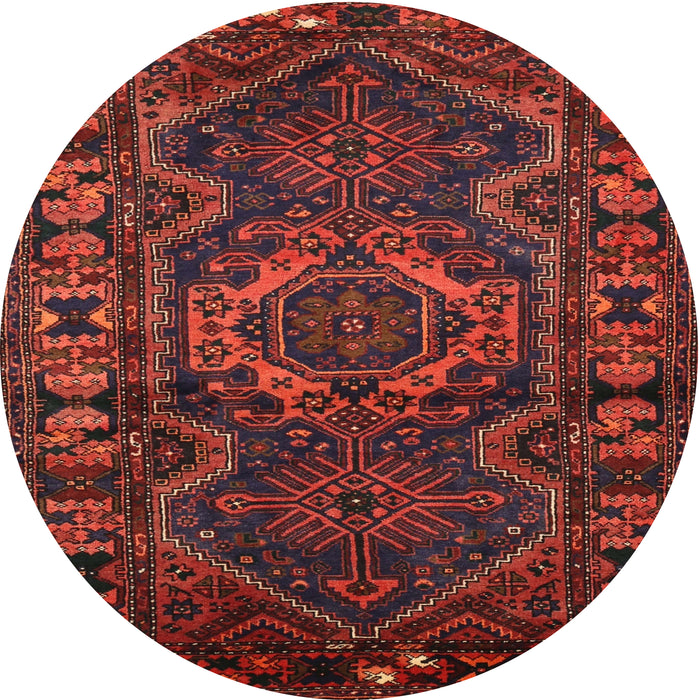 Round Traditional Brown Red Persian Rug, tr668