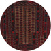 Round Traditional Bakers Brown Persian Rug, tr677