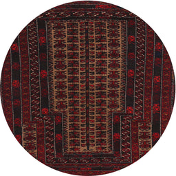 Square Machine Washable Traditional Bakers Brown Rug, wshtr677