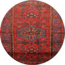 Square Machine Washable Traditional Sienna Brown Rug, wshtr680