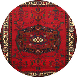 Square Machine Washable Traditional Sepia Brown Rug, wshtr694