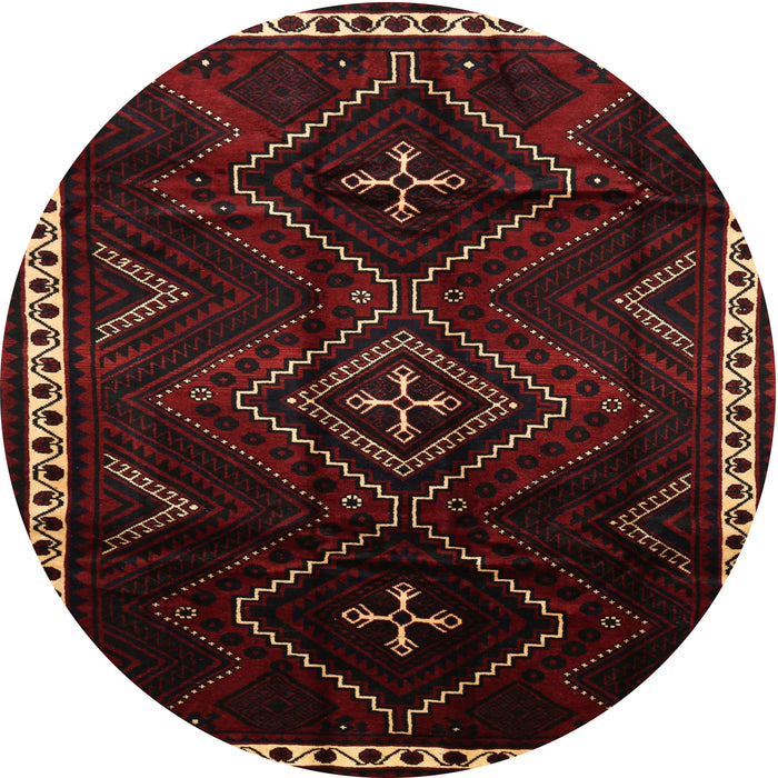 Square Machine Washable Traditional Dark Brown Rug, wshtr695