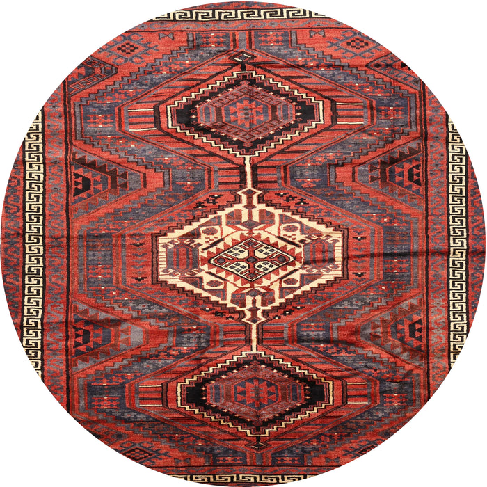 Round Traditional Rust Pink Persian Rug, tr696