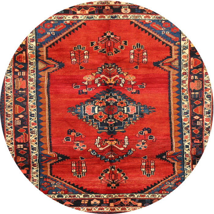Square Machine Washable Traditional Red Rug, wshtr697