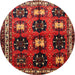 Square Machine Washable Traditional Sienna Brown Rug, wshtr699