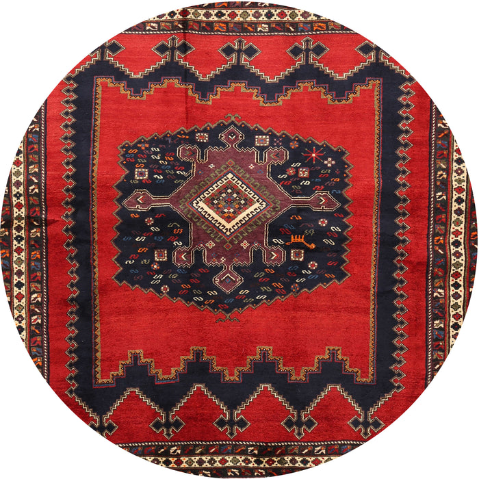Square Machine Washable Traditional Red Rug, wshtr702