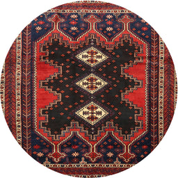 Square Machine Washable Traditional Brown Rug, wshtr703