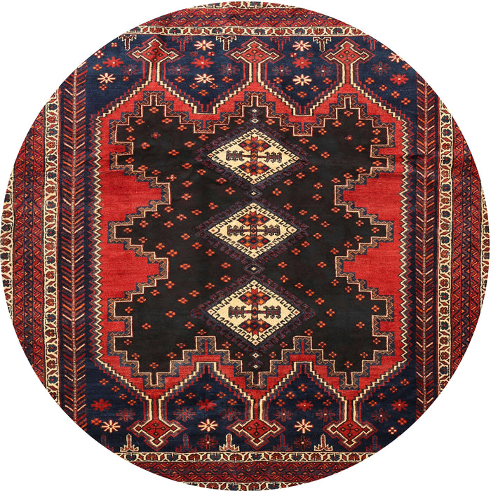 Square Machine Washable Traditional Brown Rug, wshtr703