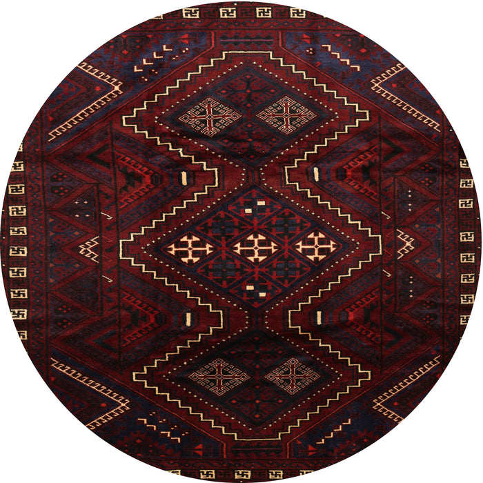 Round Traditional Bakers Brown Persian Rug, tr704