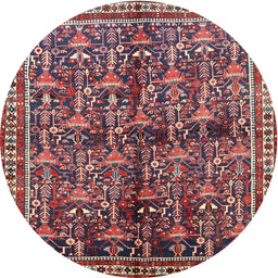Round Traditional Pink Persian Rug, tr711