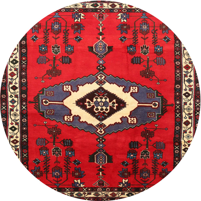 Square Machine Washable Traditional Brown Rug, wshtr716