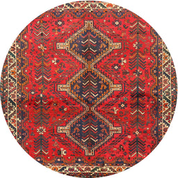 Square Machine Washable Traditional Red Rug, wshtr720