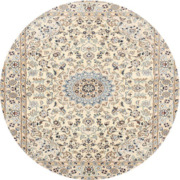 Square Machine Washable Traditional Peach Beige Rug, wshtr724