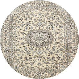 Square Machine Washable Traditional Vanilla Gold Rug, wshtr726
